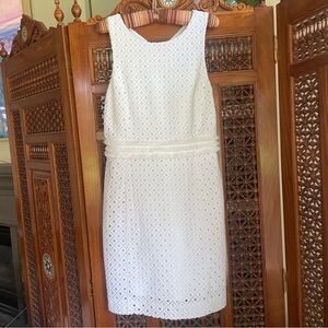 Lily Pulitzer Arden Resort White Shift Dress Lattice Lace